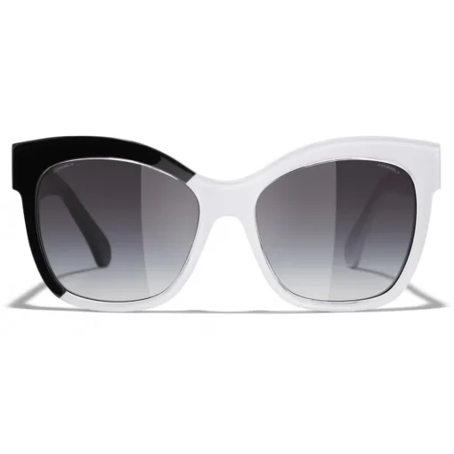 Chanel - Butterfly Sunglasses - Black White Gray - Eyewear - Avvenice