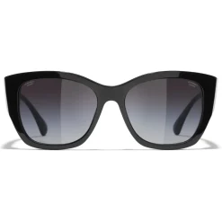 Chanel - Butterfly Sunglasses - Black Gray - Eyewear - Avvenice