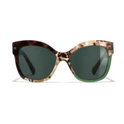 Chanel - Butterfly Sunglasses - Dark Tortoise Green - Eyewear - Avvenice^ Sunglasses & Eyewear
