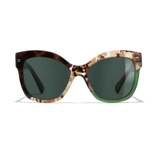 Chanel - Butterfly Sunglasses - Dark Tortoise Green - Eyewear - Avvenice^ Sunglasses & Eyewear