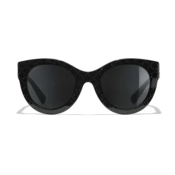 Chanel - Butterfly Sunglasses - Black Gray - Eyewear - Avvenice
