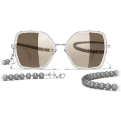 Chanel - Butterfly Sunglasses - Silver Gold - Eyewear - Avvenice^ Sunglasses & Eyewear
