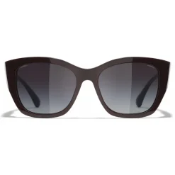 Chanel - Butterfly Sunglasses - Dark Red White Gold - Eyewear - Avvenice^ Sunglasses & Eyewear