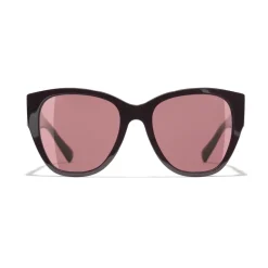 Chanel - Butterfly Sunglasses - Burgundy - Eyewear - Avvenice