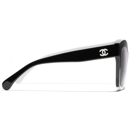 Chanel - Butterfly Sunglasses - Black White Gray - Eyewear - Avvenice