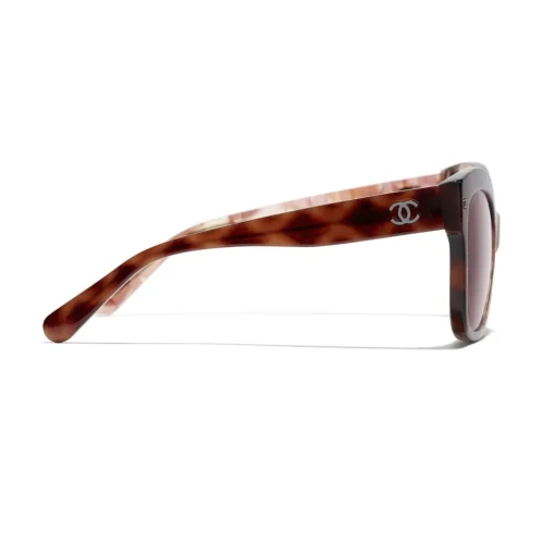 Chanel - Butterfly Sunglasses - Dark Tortoise Pink - Eyewear - Avvenice