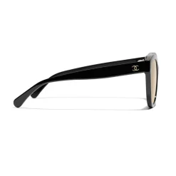 Chanel - Butterfly Sunglasses - Black Gold Mirror - Eyewear - Avvenice^ Sunglasses & Eyewear