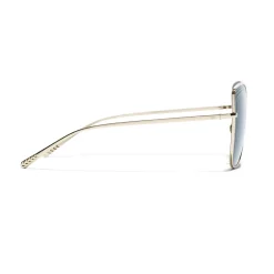 Chanel - Butterfly Sunglasses - Gold Light Blue - Eyewear - Avvenice
