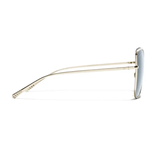 Chanel - Butterfly Sunglasses - Gold Light Blue - Eyewear - Avvenice