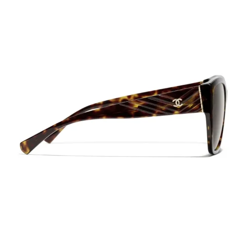 Chanel - Butterfly Sunglasses - Dark Tortoise Brown - Eyewear - Avvenice