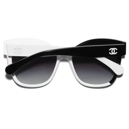 Chanel - Butterfly Sunglasses - Black White Gray - Eyewear - Avvenice