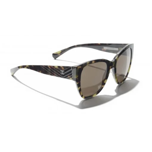 Chanel - Butterfly Sunglasses - Green Tortoise Brown - Eyewear - Avvenice^ Sunglasses & Eyewear
