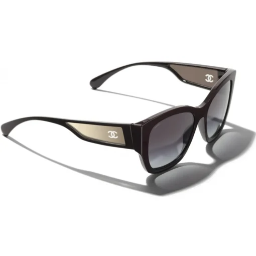 Chanel - Butterfly Sunglasses - Dark Red White Gold - Eyewear - Avvenice^ Sunglasses & Eyewear