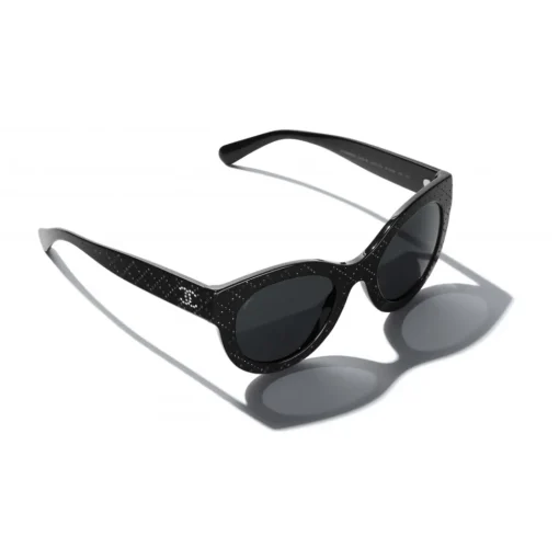 Chanel - Butterfly Sunglasses - Black Gray - Eyewear - Avvenice