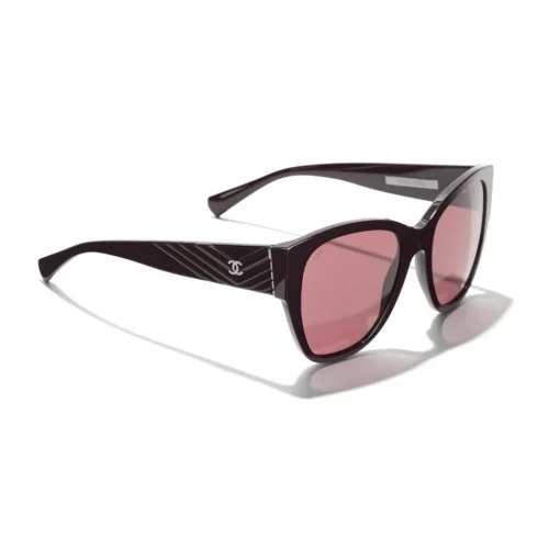 Chanel - Butterfly Sunglasses - Burgundy - Eyewear - Avvenice