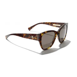 Chanel - Butterfly Sunglasses - Dark Tortoise Brown - Eyewear - Avvenice