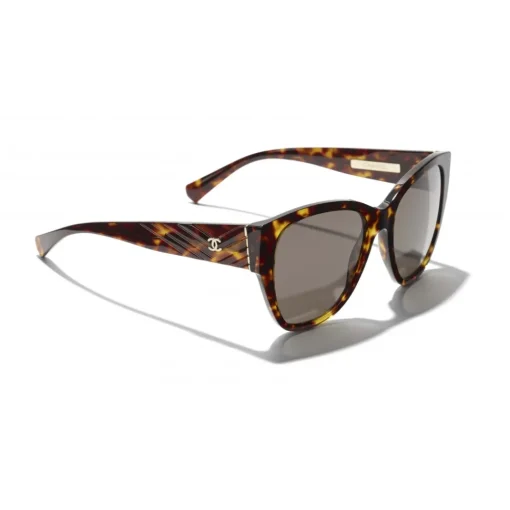 Chanel - Butterfly Sunglasses - Dark Tortoise Brown - Eyewear - Avvenice