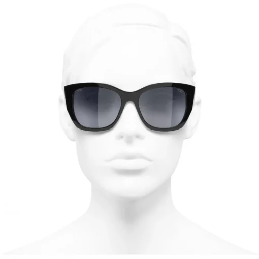 Chanel - Butterfly Sunglasses - Black Gray - Eyewear - Avvenice