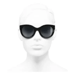 Chanel - Butterfly Sunglasses - Black Gray - Eyewear - Avvenice