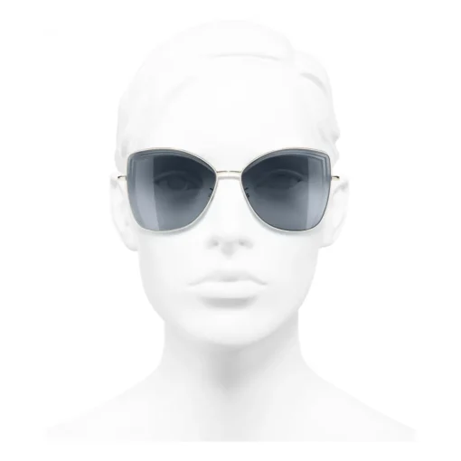 Chanel - Butterfly Sunglasses - Gold Light Blue - Eyewear - Avvenice