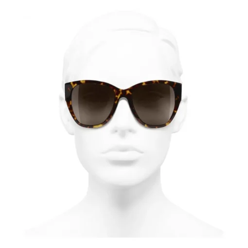 Chanel - Butterfly Sunglasses - Dark Tortoise Brown - Eyewear - Avvenice