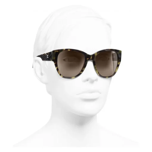 Chanel - Butterfly Sunglasses - Green Tortoise Brown - Eyewear - Avvenice^ Sunglasses & Eyewear