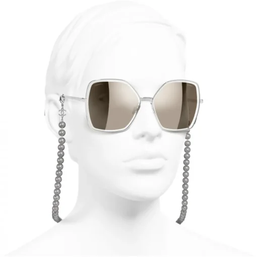 Chanel - Butterfly Sunglasses - Silver Gold - Eyewear - Avvenice^ Sunglasses & Eyewear
