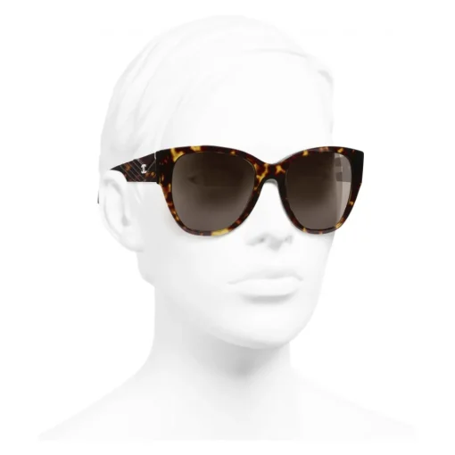 Chanel - Butterfly Sunglasses - Dark Tortoise Brown - Eyewear - Avvenice