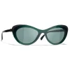 Chanel - Cat Eye Sunglasses - Green - Eyewear - Avvenice