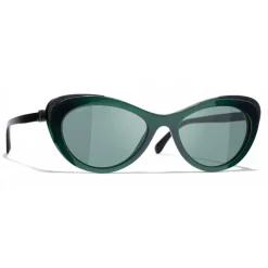 Chanel - Cat Eye Sunglasses - Green - Eyewear - Avvenice