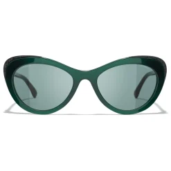 Chanel - Cat Eye Sunglasses - Green - Eyewear - Avvenice