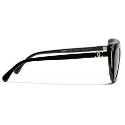 Chanel - Cat Eye Sunglasses - Black Gray - Eyewear - Avvenice
