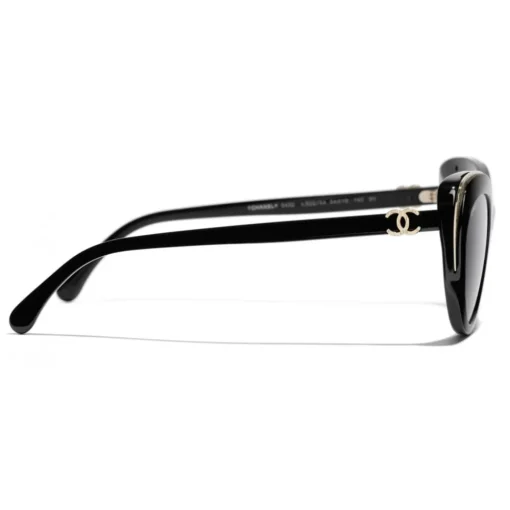 Chanel - Cat Eye Sunglasses - Black Gray - Eyewear - Avvenice