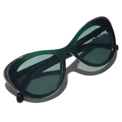 Chanel - Cat Eye Sunglasses - Green - Eyewear - Avvenice