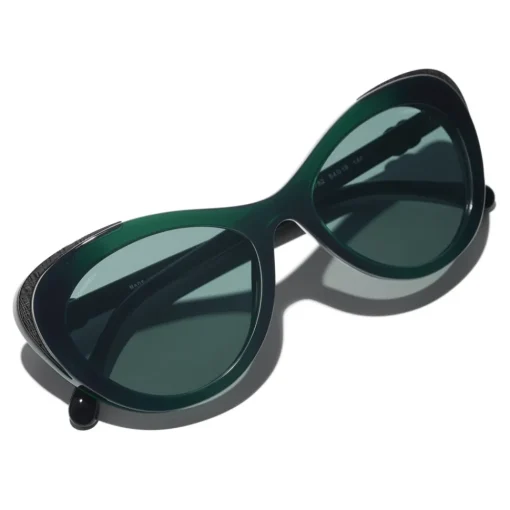 Chanel - Cat Eye Sunglasses - Green - Eyewear - Avvenice