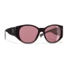 Chanel - Oval Sunglasses - Burgundy - Eyewear - Avvenice