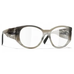 Chanel - Oval Sunglasses - Gray Transparent - Eyewear - Avvenice^ Sunglasses & Eyewear