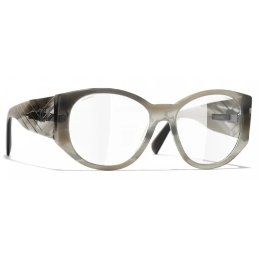 Chanel - Oval Sunglasses - Gray Transparent - Eyewear - Avvenice^ Sunglasses & Eyewear