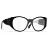 Chanel - Oval Sunglasses - Black Transparent - Eyewear - Avvenice^ Sunglasses & Eyewear