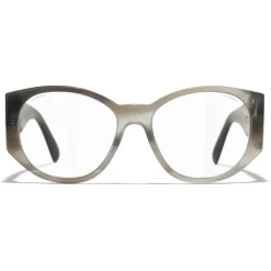 Chanel - Oval Sunglasses - Gray Transparent - Eyewear - Avvenice^ Sunglasses & Eyewear