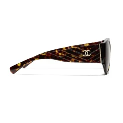 Chanel - Oval Sunglasses - Dark Tortoise Brown - Eyewear - Avvenice^ Sunglasses & Eyewear