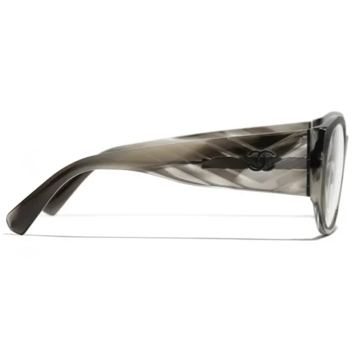 Chanel - Oval Sunglasses - Gray Transparent - Eyewear - Avvenice^ Sunglasses & Eyewear