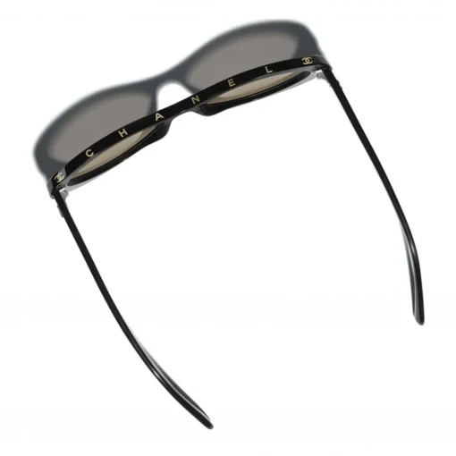 Chanel - Oval Sunglasses - Black Gold Mirror - Eyewear - Avvenice^ Sunglasses & Eyewear