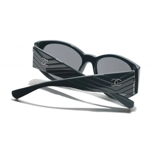 Chanel - Oval Sunglasses - Dark Green Gray - Eyewear - Avvenice^ Sunglasses & Eyewear