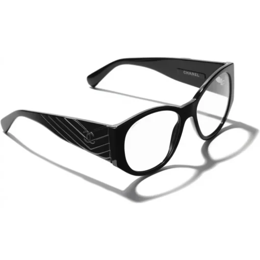 Chanel - Oval Sunglasses - Black Transparent - Eyewear - Avvenice^ Sunglasses & Eyewear