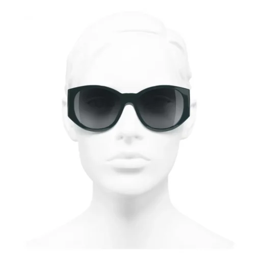 Chanel - Oval Sunglasses - Dark Green Gray - Eyewear - Avvenice^ Sunglasses & Eyewear
