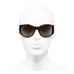 Chanel - Oval Sunglasses - Dark Tortoise Brown - Eyewear - Avvenice^ Sunglasses & Eyewear