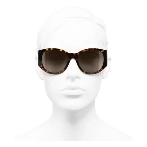 Chanel - Oval Sunglasses - Dark Tortoise Brown - Eyewear - Avvenice^ Sunglasses & Eyewear