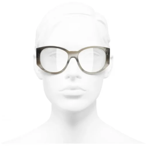 Chanel - Oval Sunglasses - Gray Transparent - Eyewear - Avvenice^ Sunglasses & Eyewear