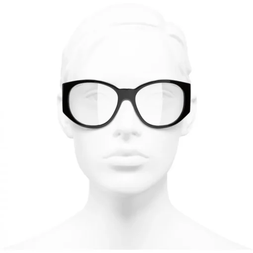 Chanel - Oval Sunglasses - Black Transparent - Eyewear - Avvenice^ Sunglasses & Eyewear